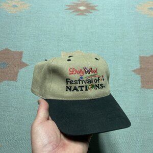 Vintage strapback hat cap Dollywood festival of nations Dolly Parton adjustable
